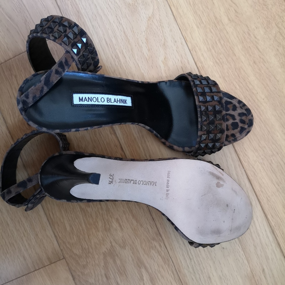 Manolo Blahnik Ankle-Wrap Sandal